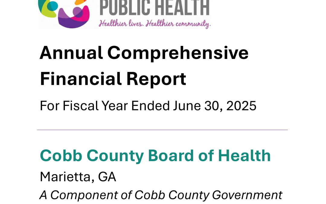 2025 Cobb County Board of Health Annual Comprehensive Financial Report